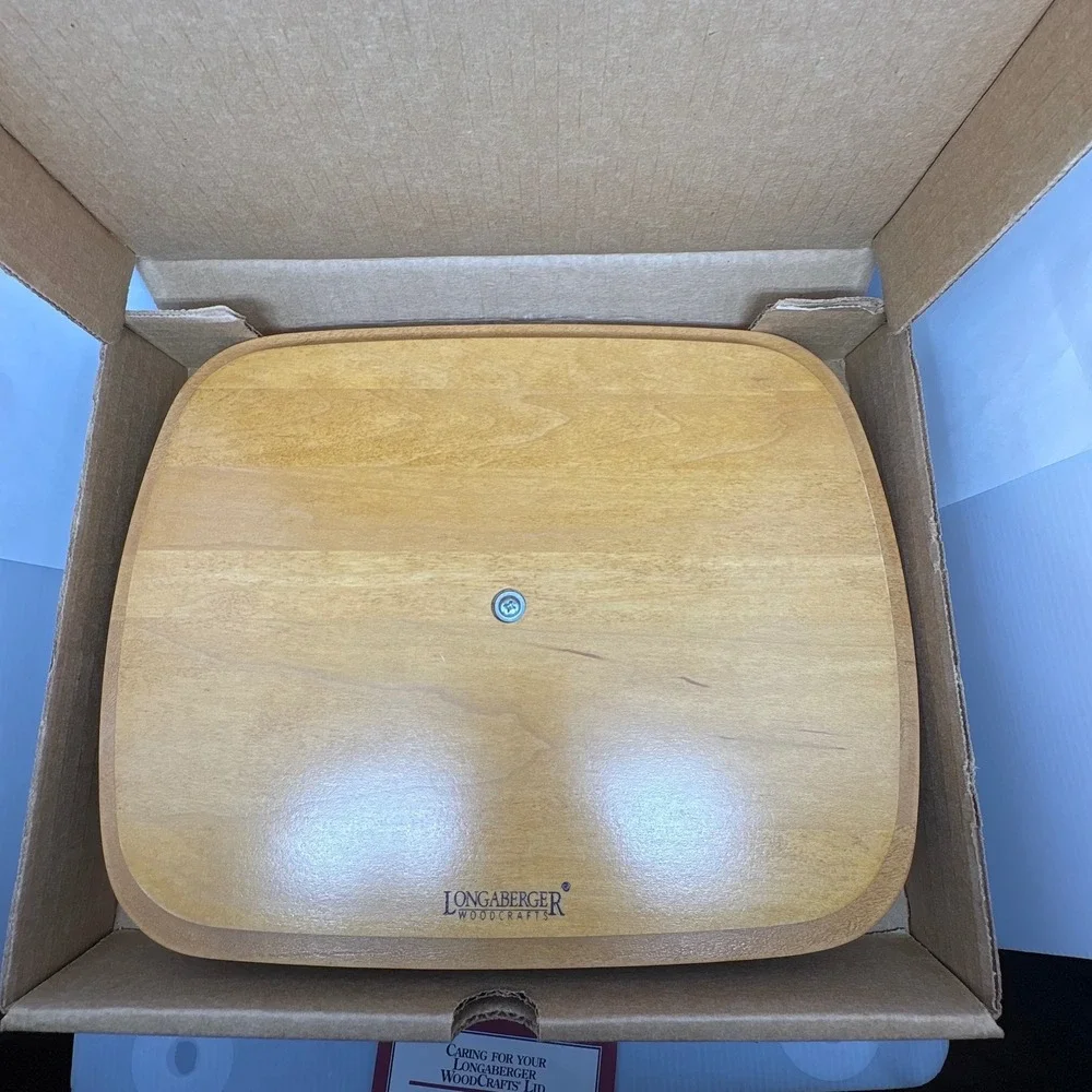 Longaberger WoodCrafts Maple Wood Basket Lid Mothers Day 53031 Natural 10.25x8.5